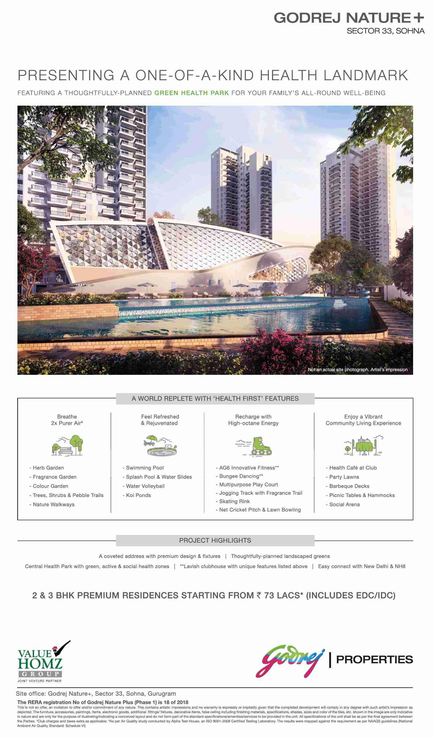 Presenting one of a kind health landmark at Godrej Nature Plus in Sohna Update